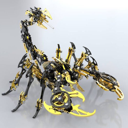 Metalkitor-3d-scorpion-black-gold-metal-puzzle-model-colorful-kit_12 Black-Gold Scorpion Kit