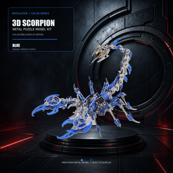 3D Scorpion Metal Puzzle Colorful Model Kit for Gifts and Decoration