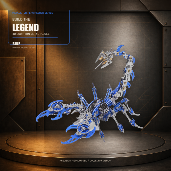 3D Scorpion Metal Puzzle Colorful Model Kit for Gifts and Decoration