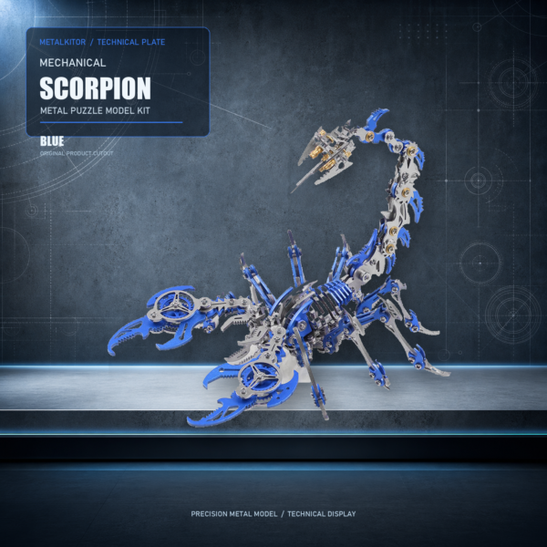 3D Scorpion Metal Puzzle Colorful Model Kit for Gifts and Decoration