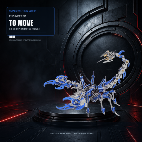 3D Scorpion Metal Puzzle Colorful Model Kit for Gifts and Decoration