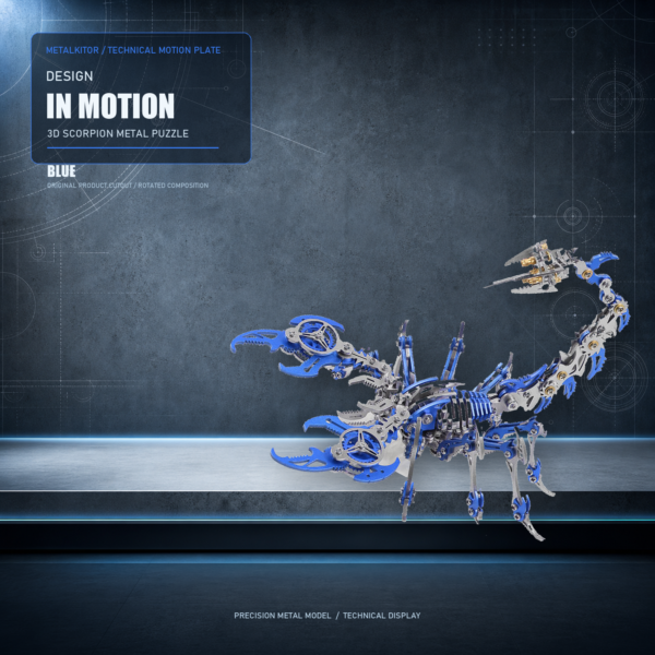 3D Scorpion Metal Puzzle Colorful Model Kit for Gifts and Decoration