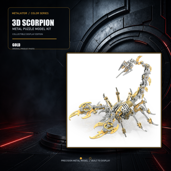 3D Scorpion Metal Puzzle Colorful Model Kit for Gifts and Decoration