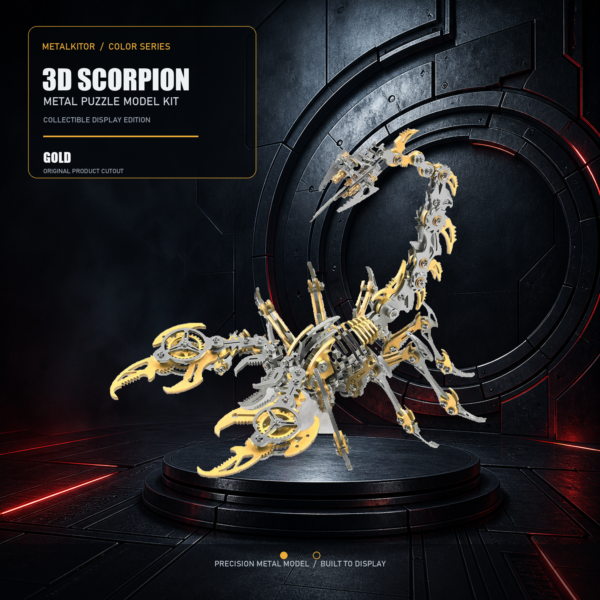 3D Scorpion Metal Puzzle Colorful Model Kit for Gifts and Decoration