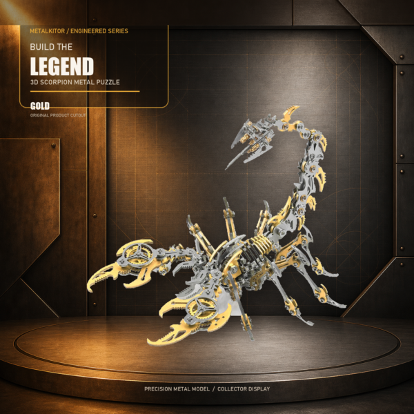 3D Scorpion Metal Puzzle Colorful Model Kit for Gifts and Decoration