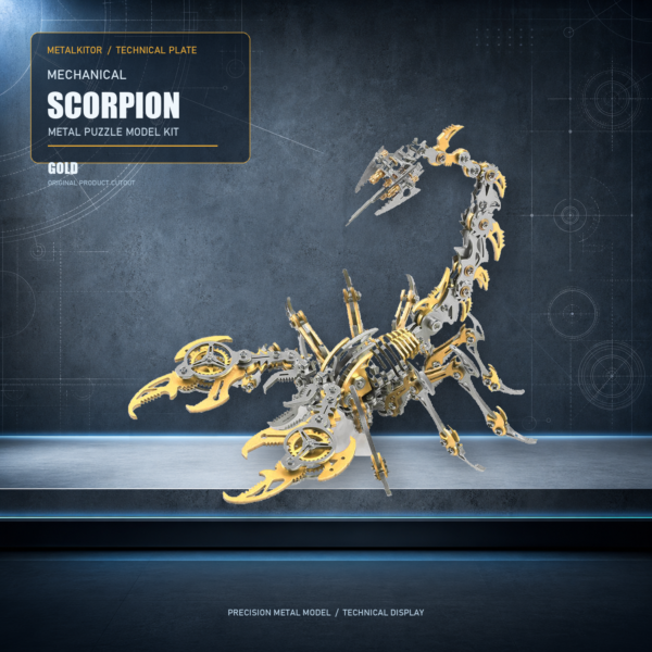 3D Scorpion Metal Puzzle Colorful Model Kit for Gifts and Decoration