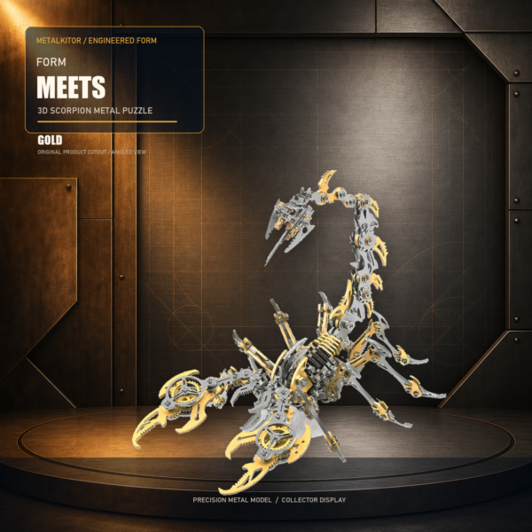 3D Scorpion Metal Puzzle Colorful Model Kit for Gifts and Decoration
