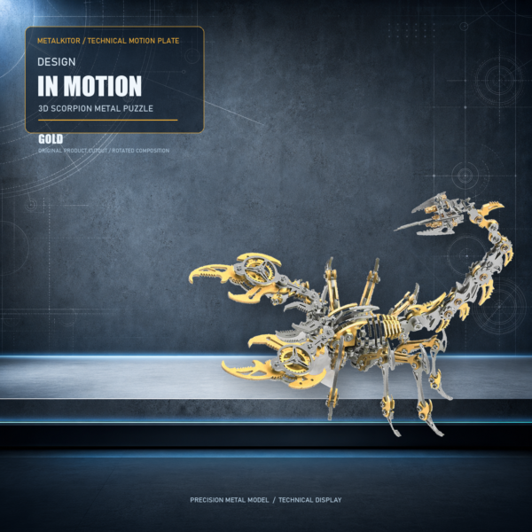 3D Scorpion Metal Puzzle Colorful Model Kit for Gifts and Decoration