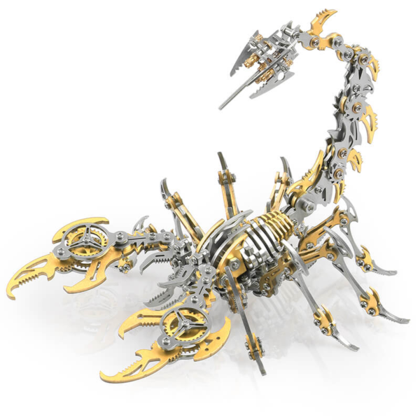 3D-Scorpion-Metal-Puzzle-Colorful-Model-Kit-Gold-8 3D Red Mechanical Scorpion Metal Puzzle Kit