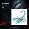 3D Scorpion Metal Puzzle Colorful Model Kit for Gifts and Decoration