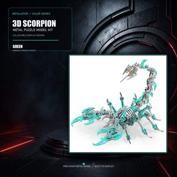 3D Scorpion Metal Puzzle Colorful Model Kit for Gifts and Decoration