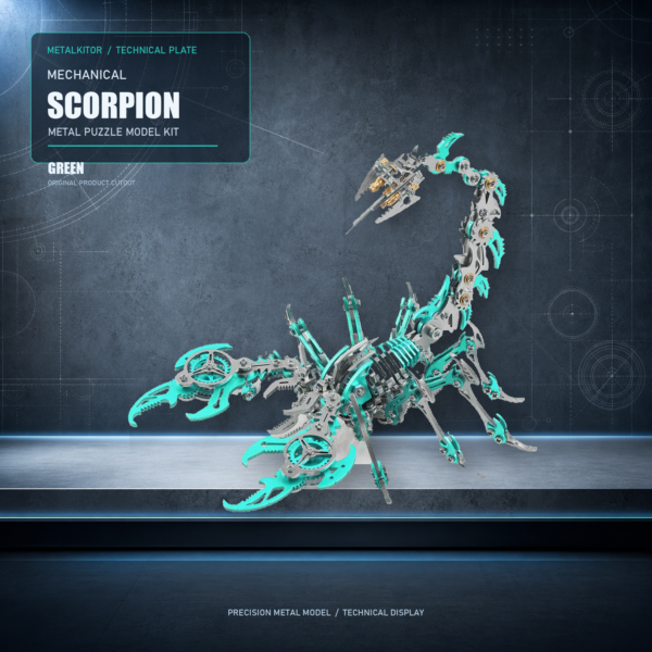 3D Scorpion Metal Puzzle Colorful Model Kit for Gifts and Decoration