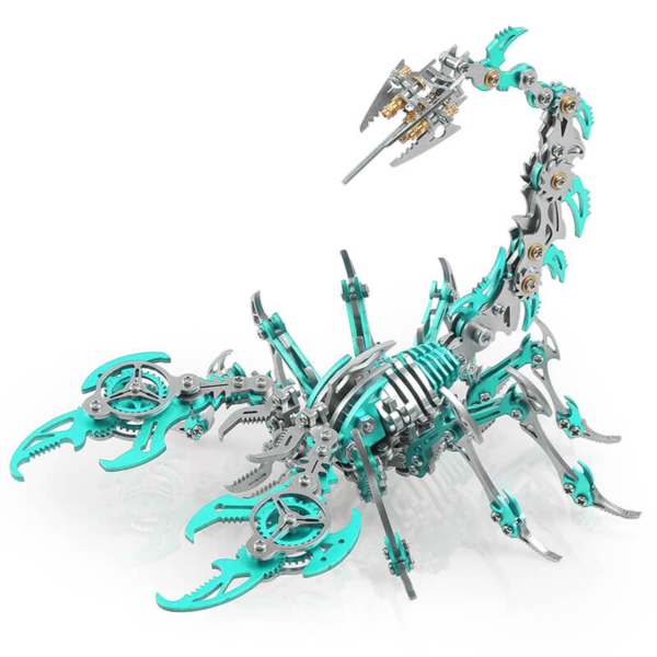 3D-Scorpion-Metal-Puzzle-Colorful-Model-Kit-Green-8 3D Red Mechanical Scorpion Metal Puzzle Kit