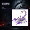 3D Scorpion Metal Puzzle Colorful Model Kit for Gifts and Decoration