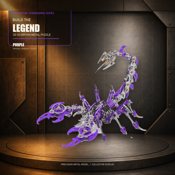 3D Scorpion Metal Puzzle Colorful Model Kit for Gifts and Decoration