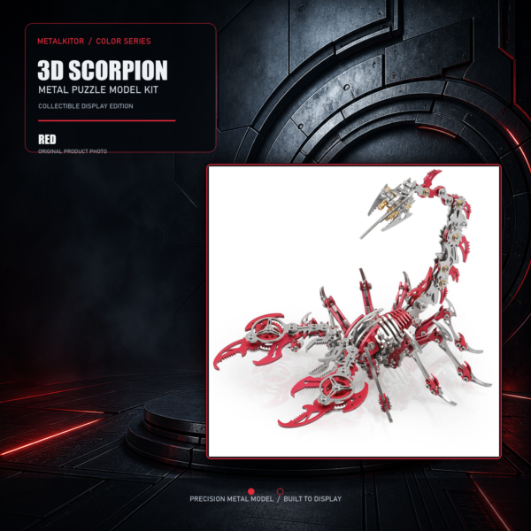 3D Scorpion Metal Puzzle Colorful Model Kit for Gifts and Decoration