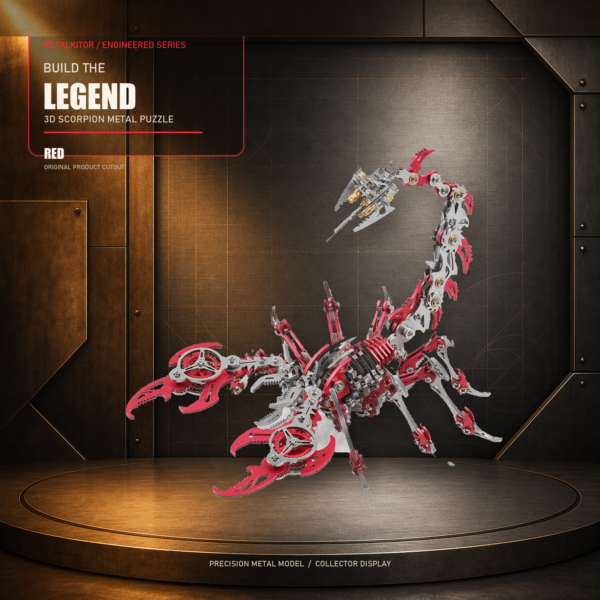 3D Scorpion Metal Puzzle Colorful Model Kit for Gifts and Decoration