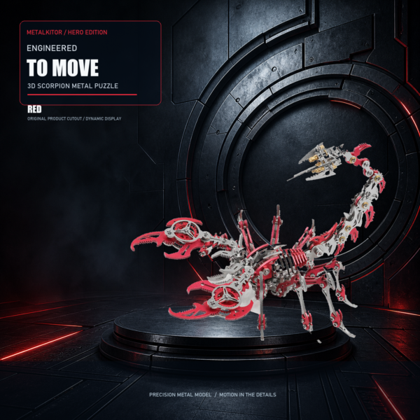3D Scorpion Metal Puzzle Colorful Model Kit for Gifts and Decoration