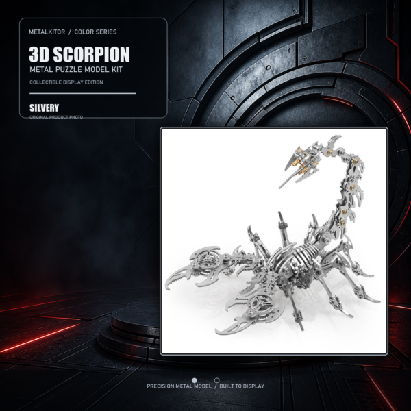 3D Scorpion Metal Puzzle Colorful Model Kit for Gifts and Decoration