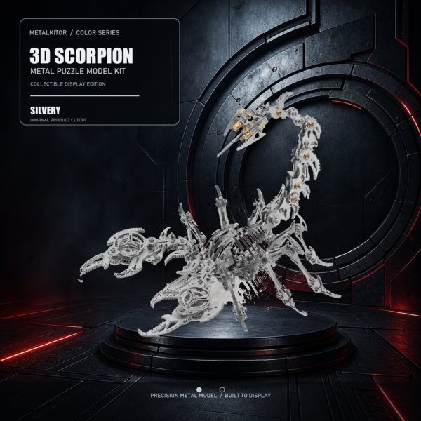 3D Scorpion Metal Puzzle Colorful Model Kit for Gifts and Decoration