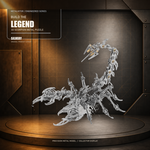3D Scorpion Metal Puzzle Colorful Model Kit for Gifts and Decoration