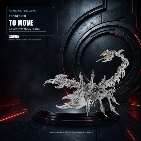 3D Scorpion Metal Puzzle Colorful Model Kit for Gifts and Decoration