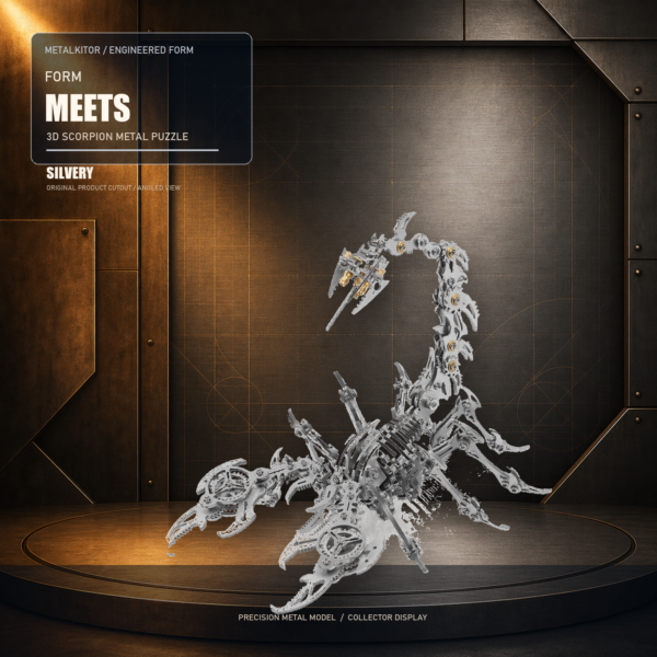 3D Scorpion Metal Puzzle Colorful Model Kit for Gifts and Decoration