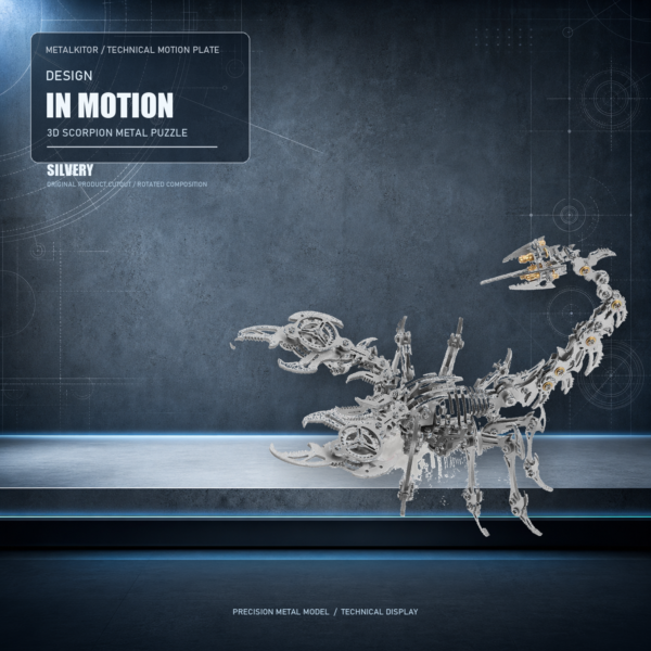 3D Scorpion Metal Puzzle Colorful Model Kit for Gifts and Decoration
