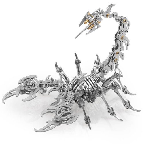 3D-Scorpion-Metal-Puzzle-Colorful-Model-Kit-Silvery-8 3D Silver Mechanical Scorpion Metal Puzzle Kit