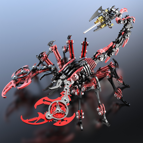 diy001-01 3D Mechanical Scorpion Metal Puzzle Kit