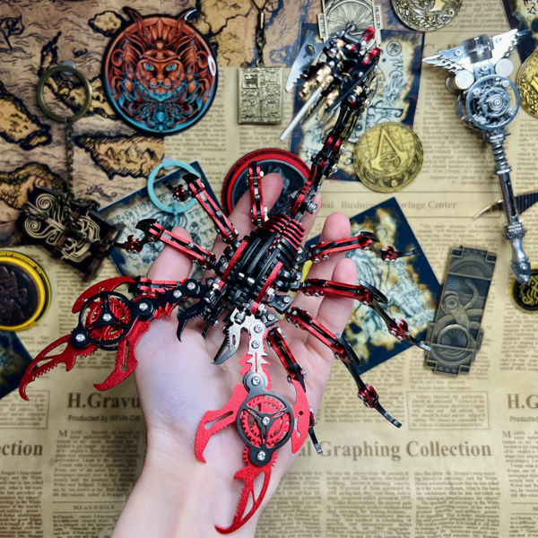 diy001-11 3D Mechanical Scorpion Metal Puzzle Kit