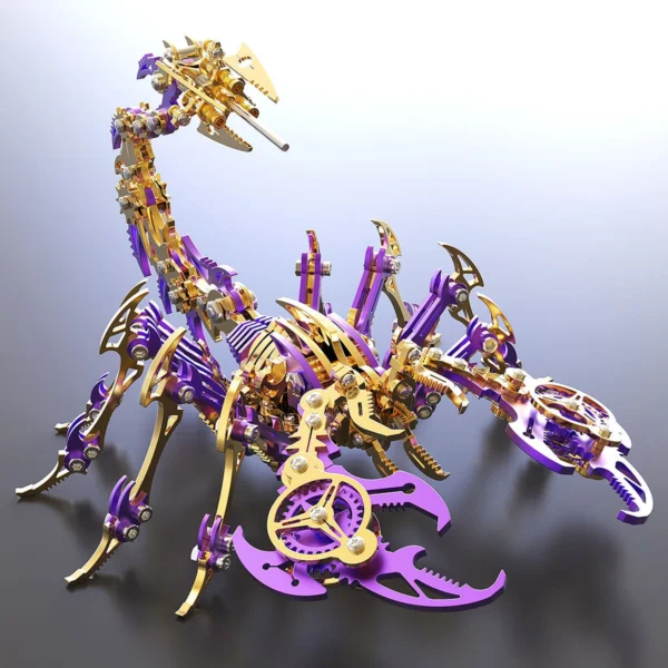 3D Dual-Color Mechanical Scorpion Metal Puzzle Model Kit (Master Edition - 4 Colorways) - 3D Metal Model Kit View #2 Precision Laser Cut Assembly