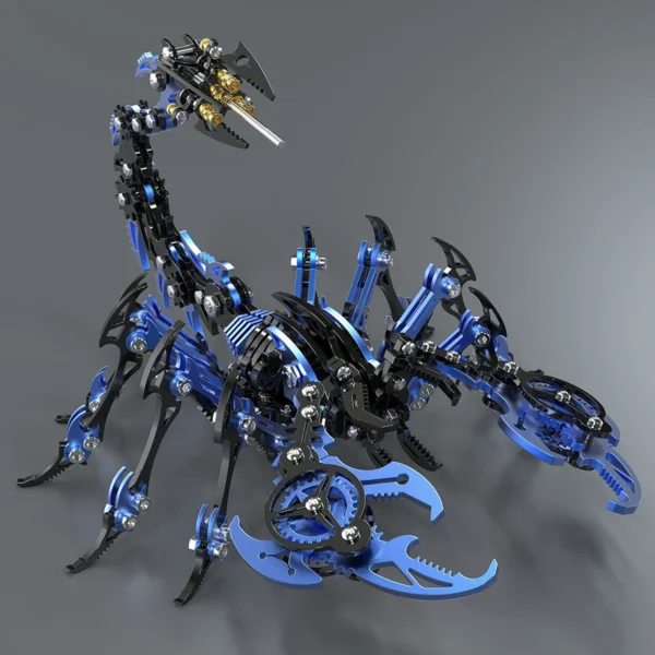 3D Dual-Color Mechanical Scorpion Metal Puzzle Model Kit (Master Edition - 4 Colorways) - 3D Metal Model Kit View #3 Precision Laser Cut Assembly