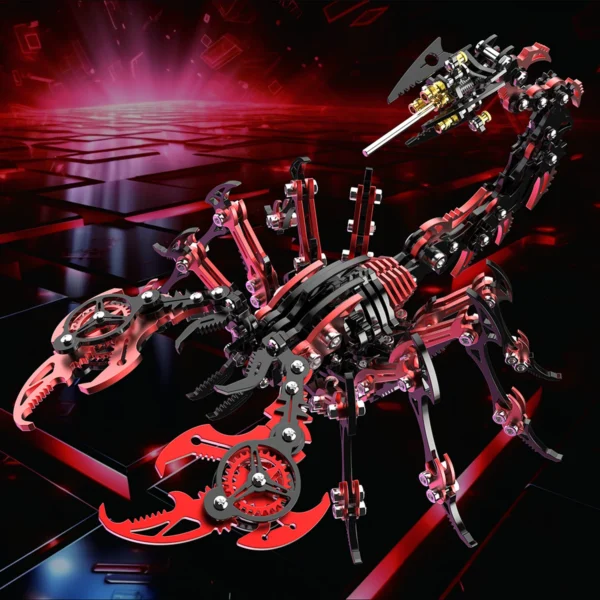 3D Dual-Color Mechanical Scorpion Metal Puzzle Model Kit (Master Edition - 4 Colorways) - 3D Metal Model Kit View #4 Precision Laser Cut Assembly