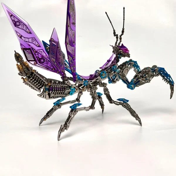 3d-mechanical-mantis-metal-puzzle-magnetic-light-06-toolkit-hardware 3D Metal Mechanical Mantis Model Kit with Magnetic Touch Light (1109 PCS Insect Series) - 3D Metal Model Kit View #6 Precision Laser Cut Assembly