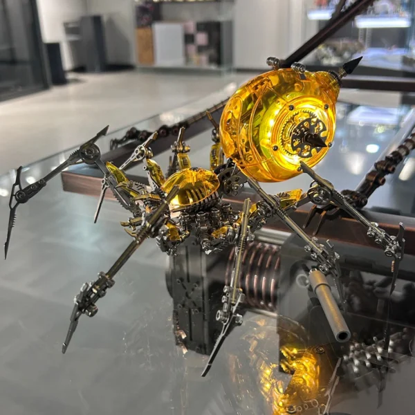 Cyberpunk Mechanical Mecha Battle Spider 3D Metal Model Kit (3 Editions) - 3D Metal Model Kit View #4 Precision Laser Cut Assembly